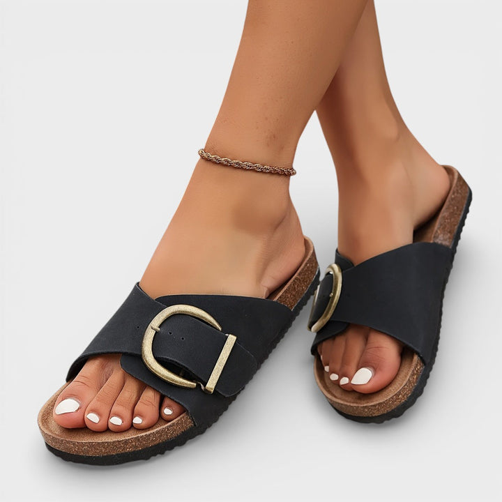 Sandales Bio Boucles Femme Semelle Liège