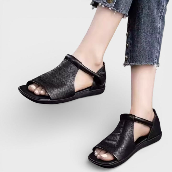 Sandales Plates Rétro Femme