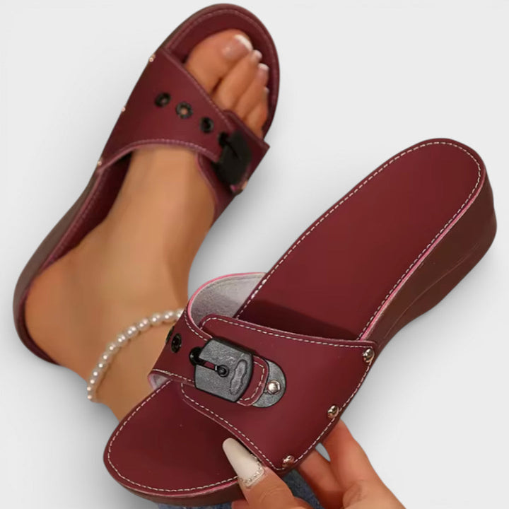 Sandales Compensées Élégantes Femme