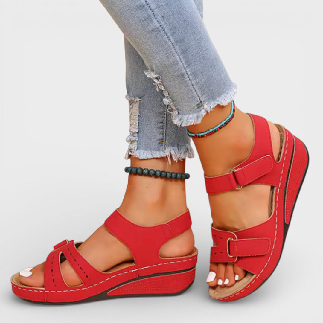Sandales Compensées Femme Bride Croisée