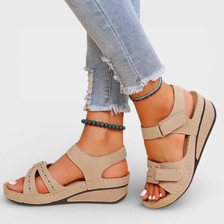 Sandales Compensées Femme Bride Croisée