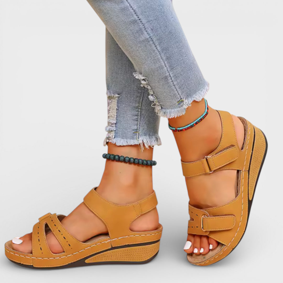 Sandales Compensées Femme Bride Croisée