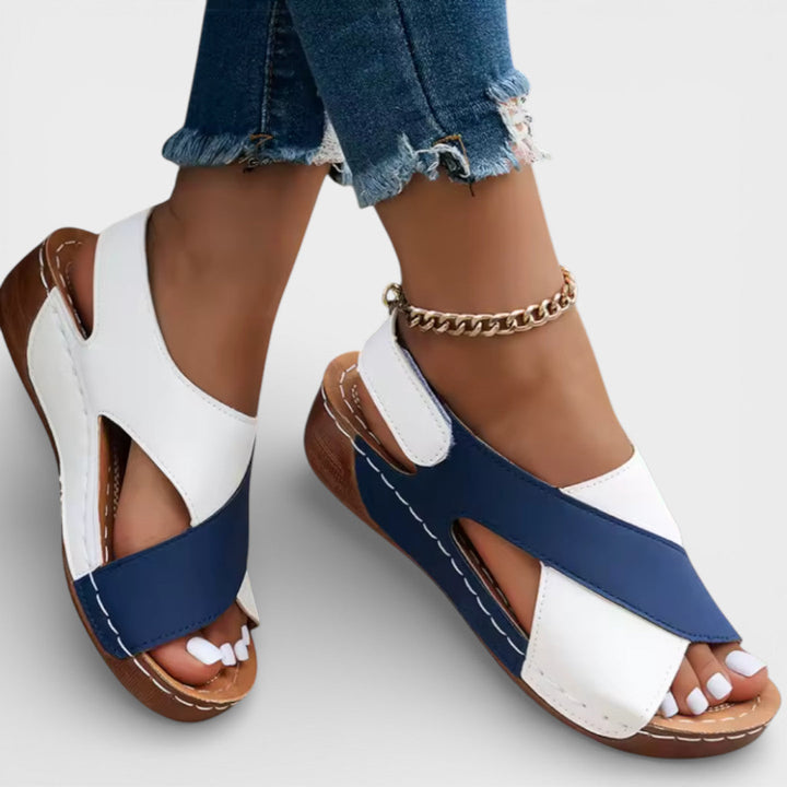 Sandales Compensées Bride Croisée Femme