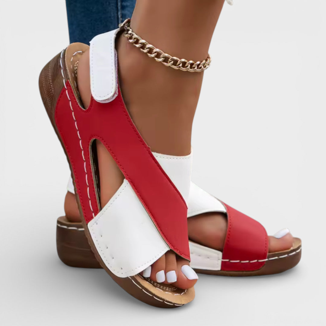 Sandales Compensées Bride Croisée Femme