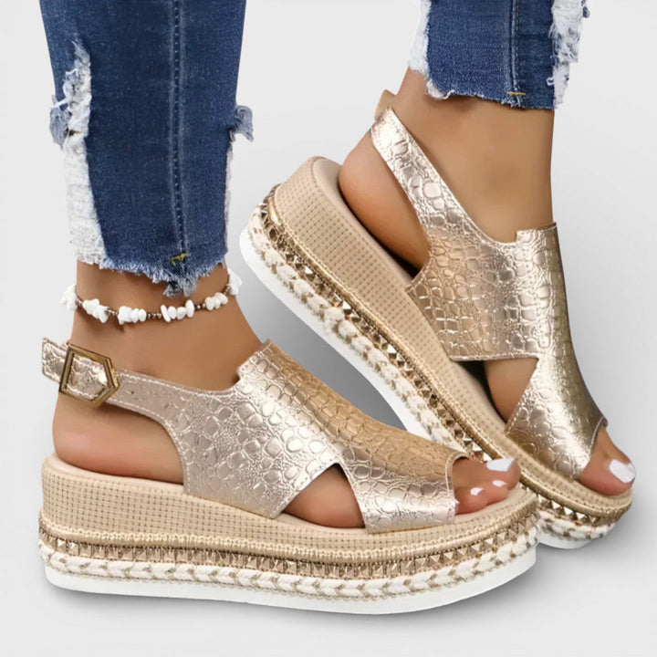 Sandales Confortables Compensées Femme