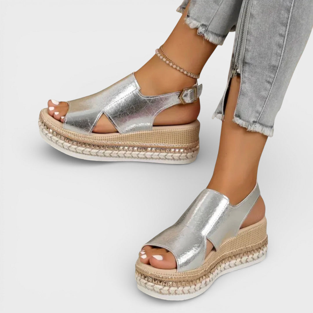 Sandales Confortables Compensées Femme