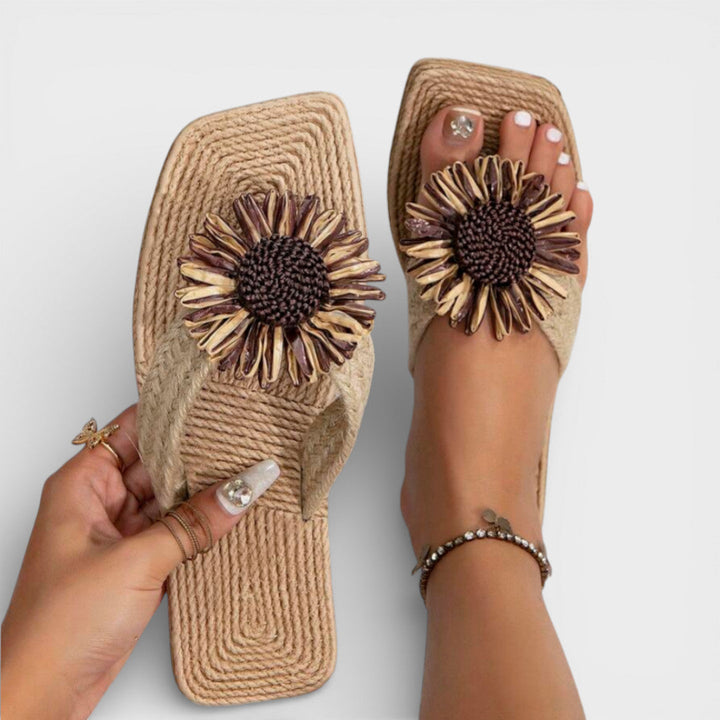 Sandales Plateforme Florale Femme