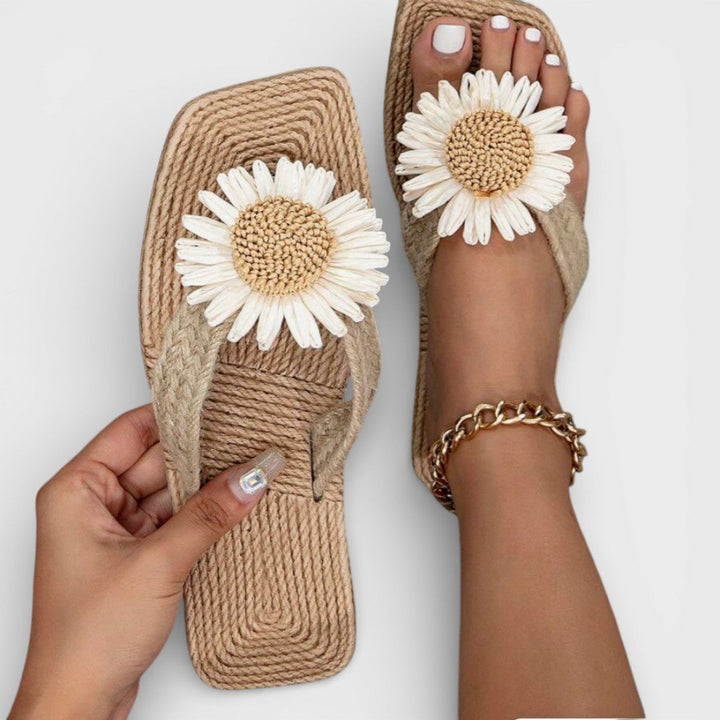 Sandales Plateforme Florale Femme