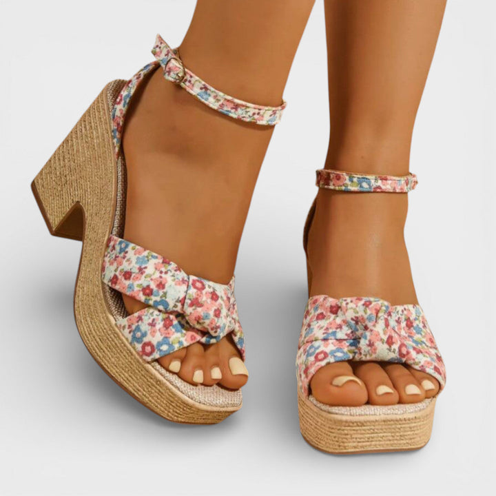 Sandales Compensées Boho Femme