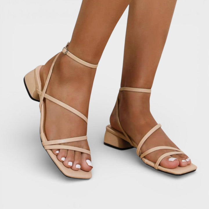 Sandales Talon Bloc Élégantes Femme