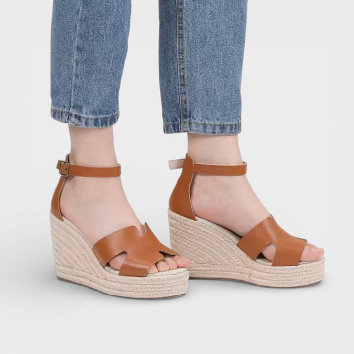 Sandales Compensées Élégantes Femme