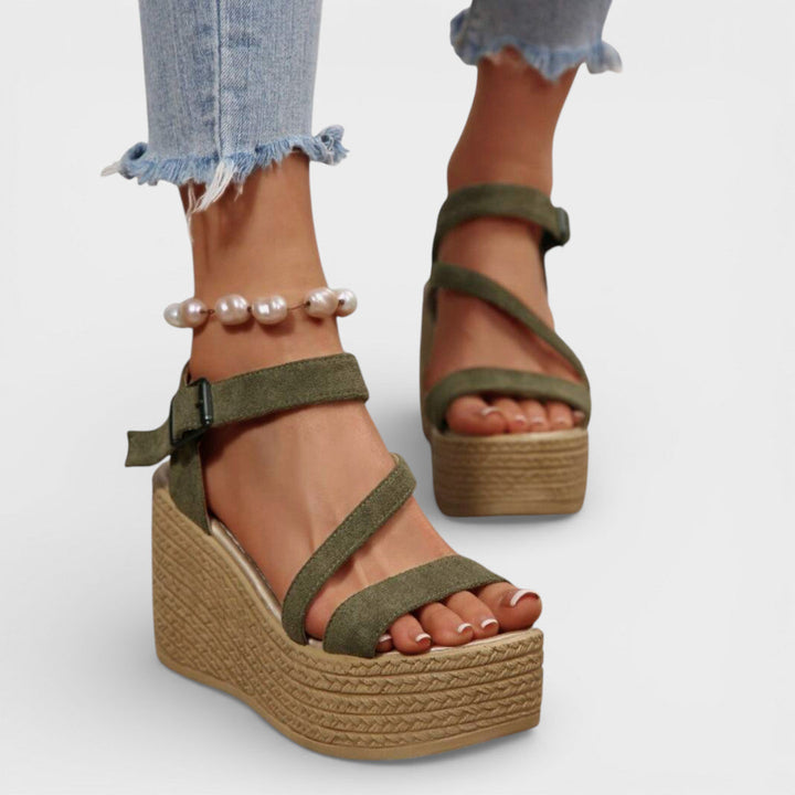 Sandales Espadrilles Compensées Femme