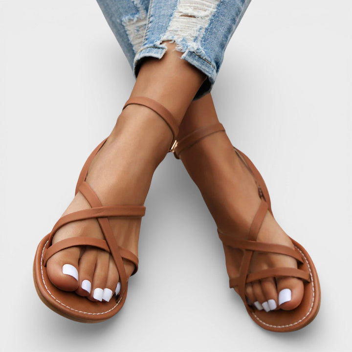 Sandales Romaines Brides Croisées Femme