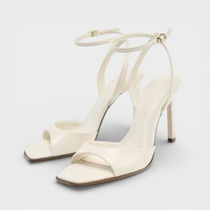 Sandales Talon Haut Bride Cheville Bout Carré Femme