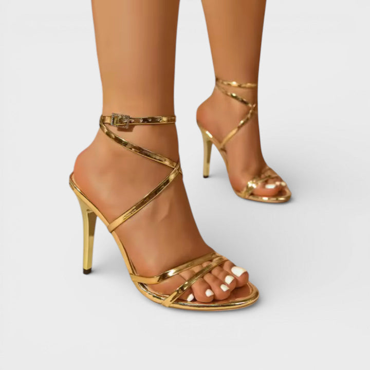 Sandales Talon Haut Brides Cheville Femme