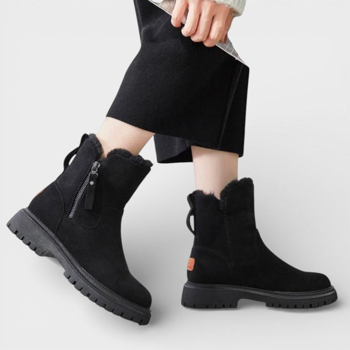 Bottes Hiver Neige Imperméables Fermeture Éclair Femme
