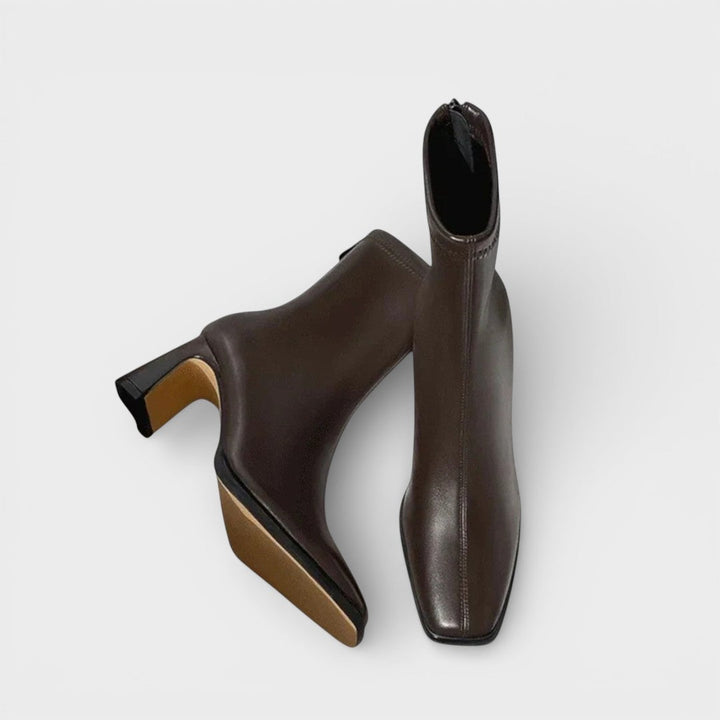 Bottines Vintage Pointe Carrée Femme