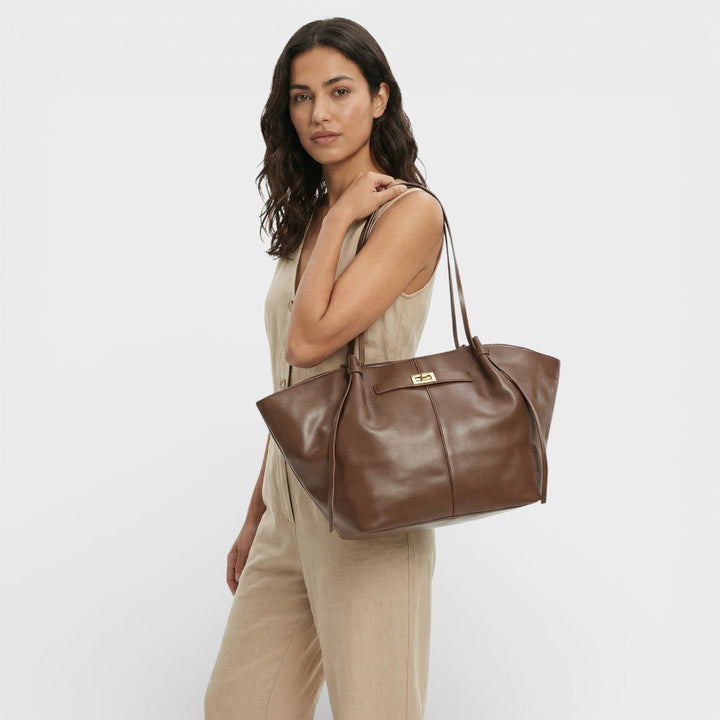 Sac Shopper Structuré Noir Femme