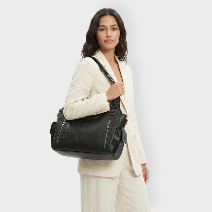 Sac à Bandoulière Grande Fermeture Éclair Femme