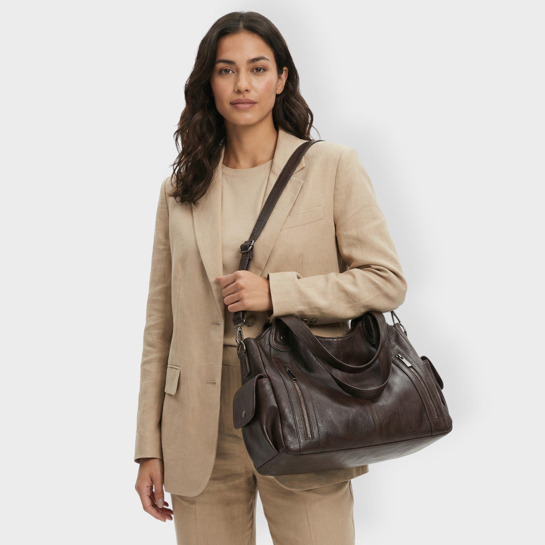Sac à Bandoulière Grande Fermeture Éclair Femme