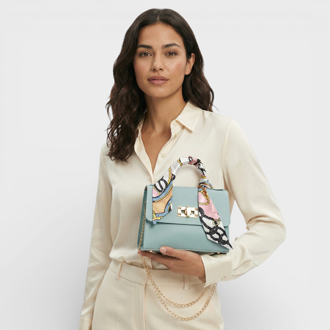 Sac Bandoulière Chaîne Foulard Femme