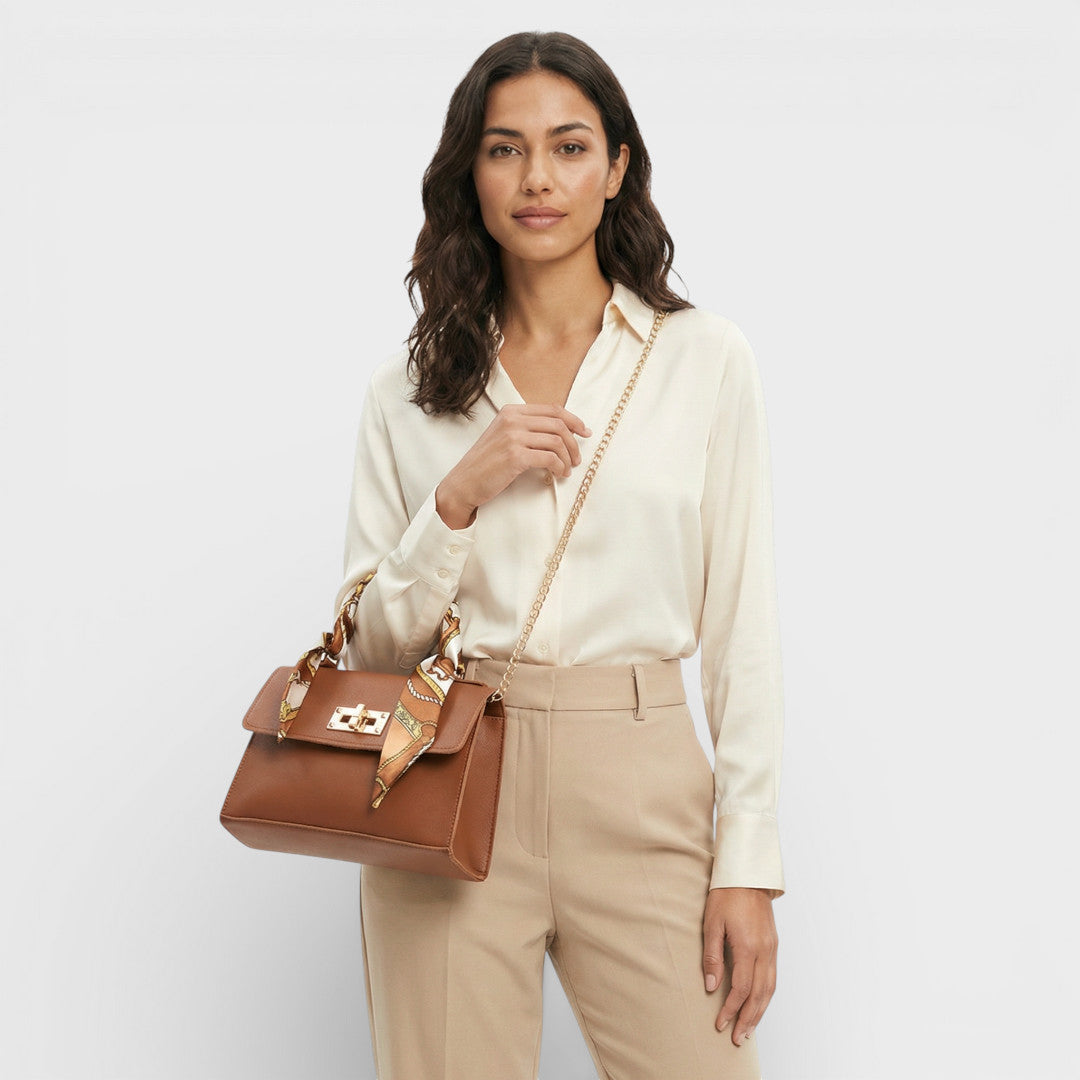 Sac Bandoulière Chaîne Foulard Femme