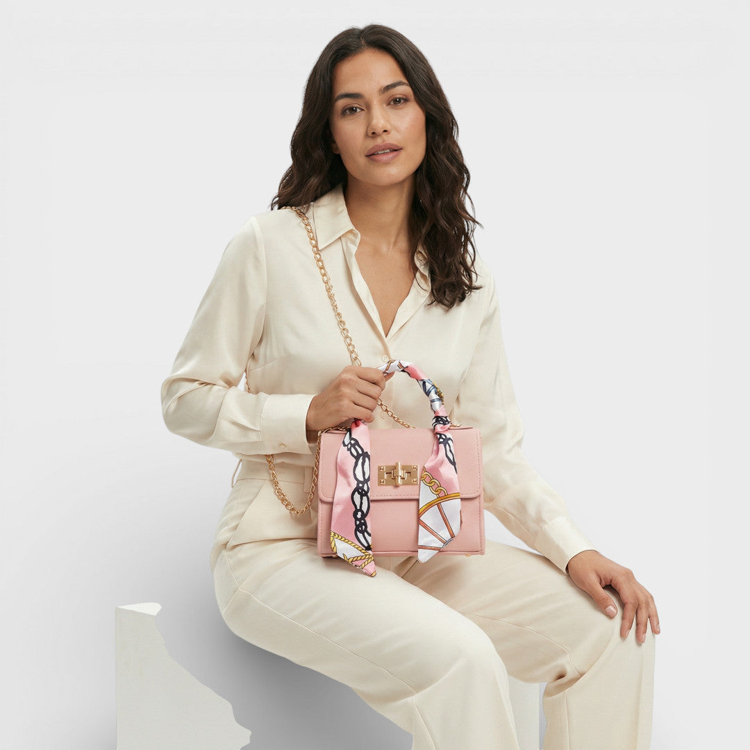 Sac Bandoulière Chaîne Foulard Femme