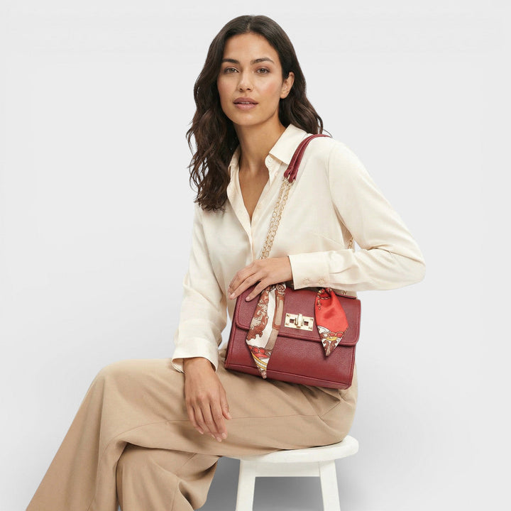 Sac Bandoulière Chaîne Foulard Femme