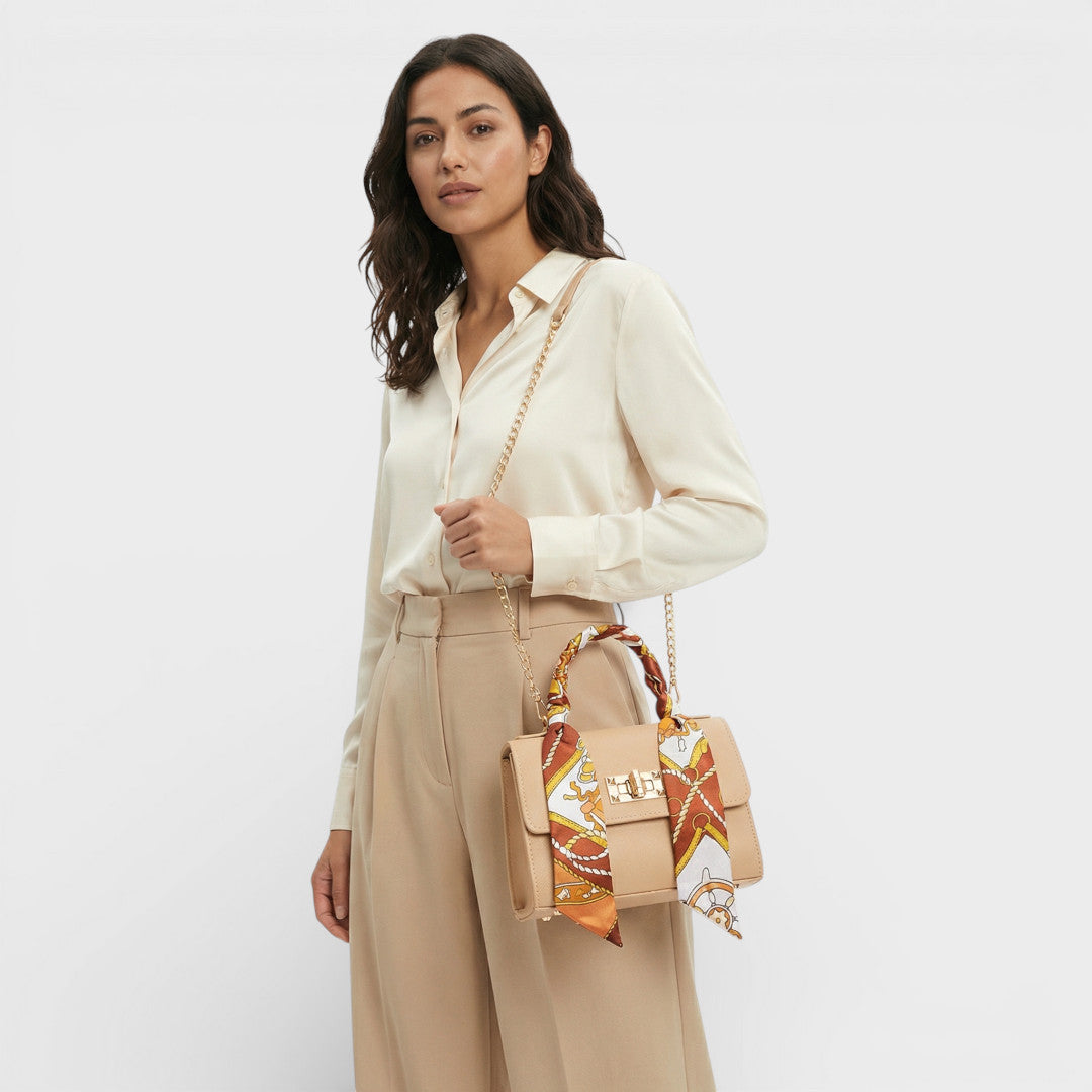 Sac Bandoulière Chaîne Foulard Femme