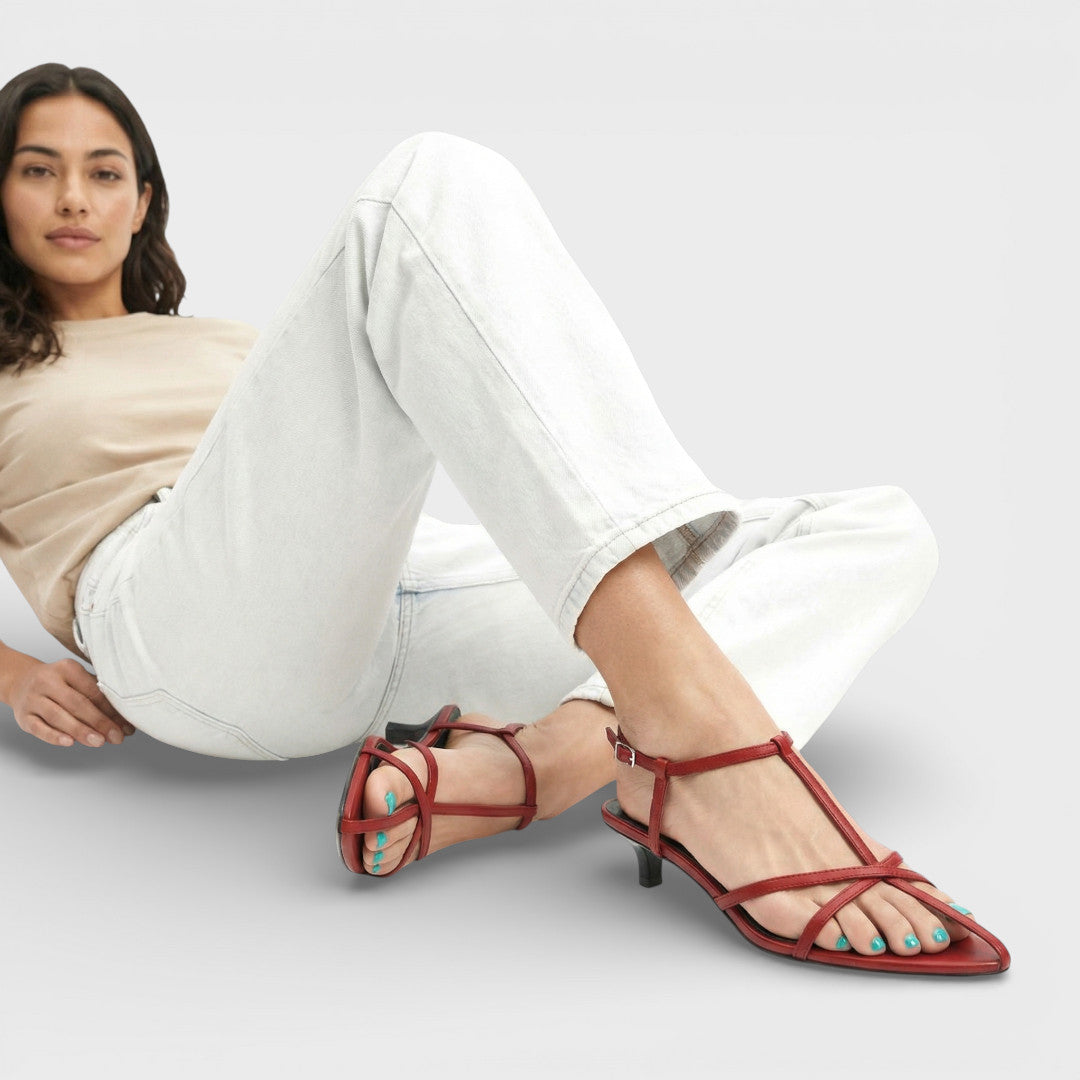 Sandales Gladiateur Talon Bas Femme