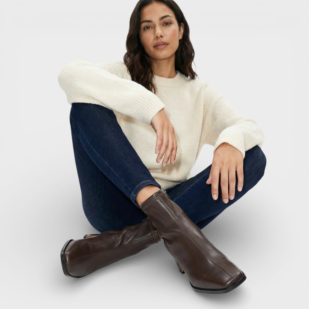 Bottines Vintage Pointe Carrée Femme
