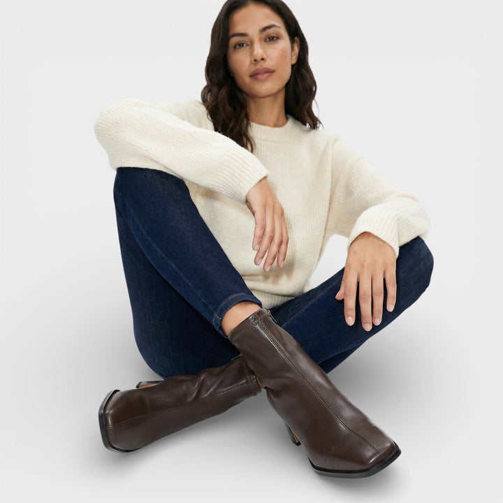 Bottines Vintage Pointe Carrée Femme