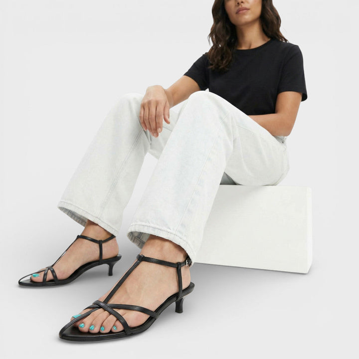 Sandales Gladiateur Talon Bas Femme