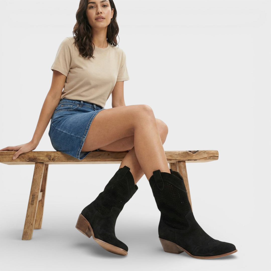 Bottes Cowboy Femme Fermeture Éclair