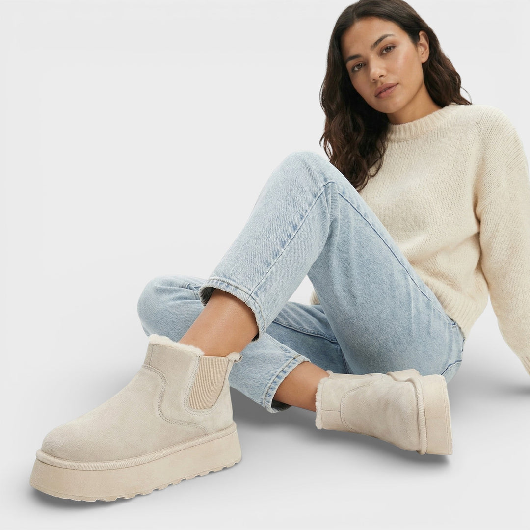 Bottines Plateforme Chaudes Hiver Femme
