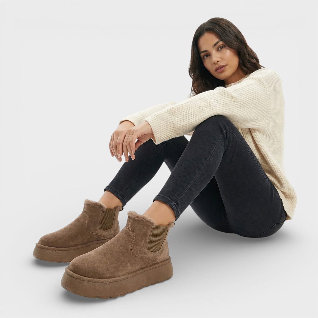 Bottines Plateforme Chaudes Hiver Femme