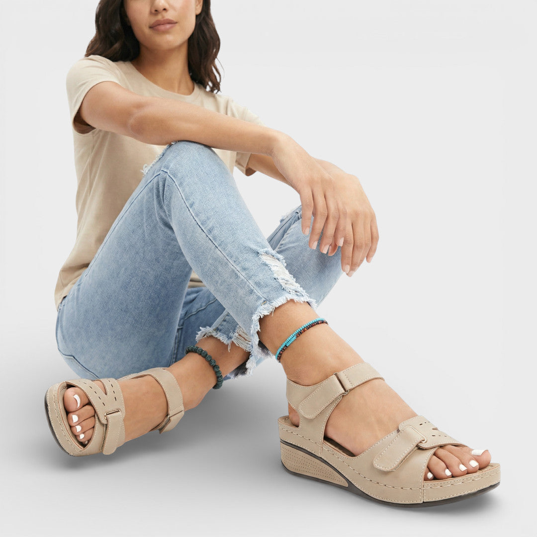 Sandales Compensées Femme Bride Croisée