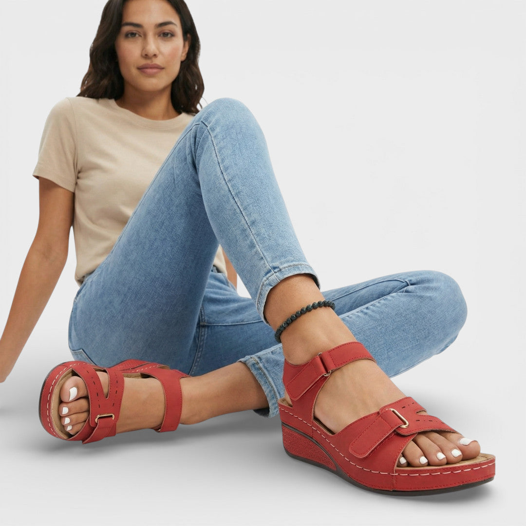 Sandales Compensées Femme Bride Croisée