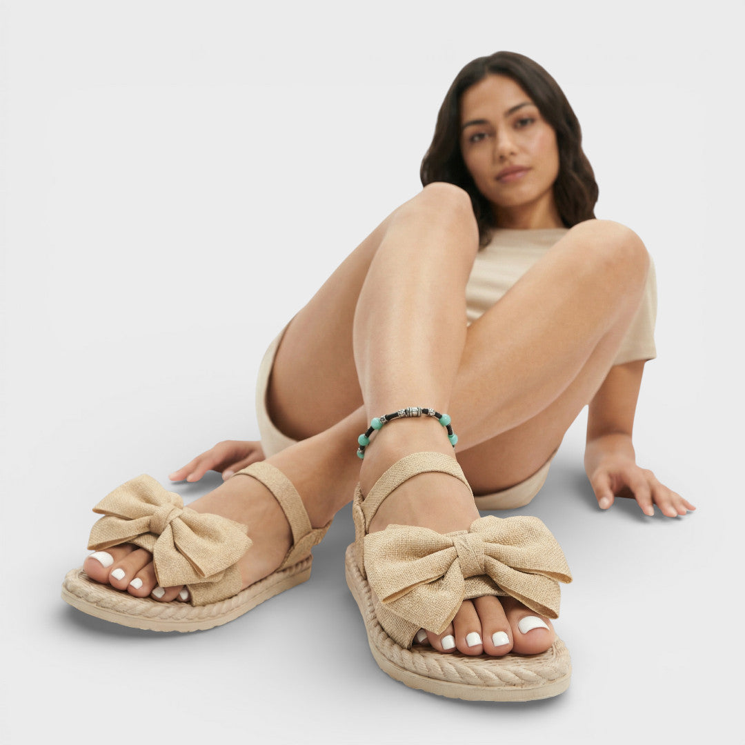 Sandales Plates Nœud Femme