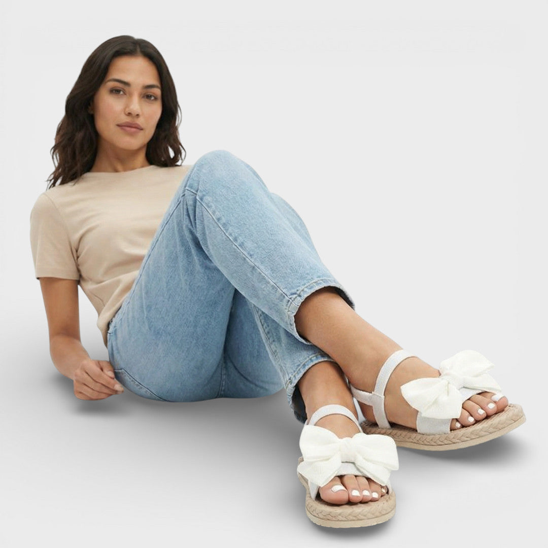 Sandales Plates Nœud Femme