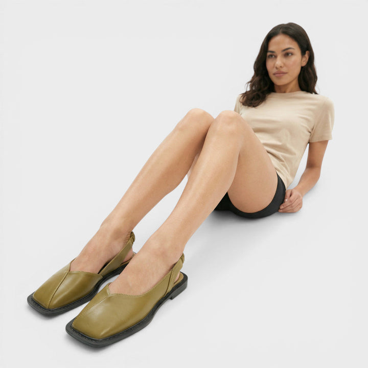 Sandales Plates Femme Bout Carré