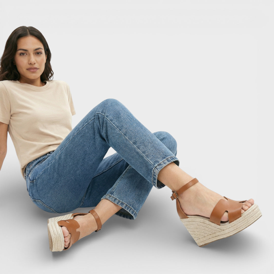 Sandales Compensées Élégantes Femme