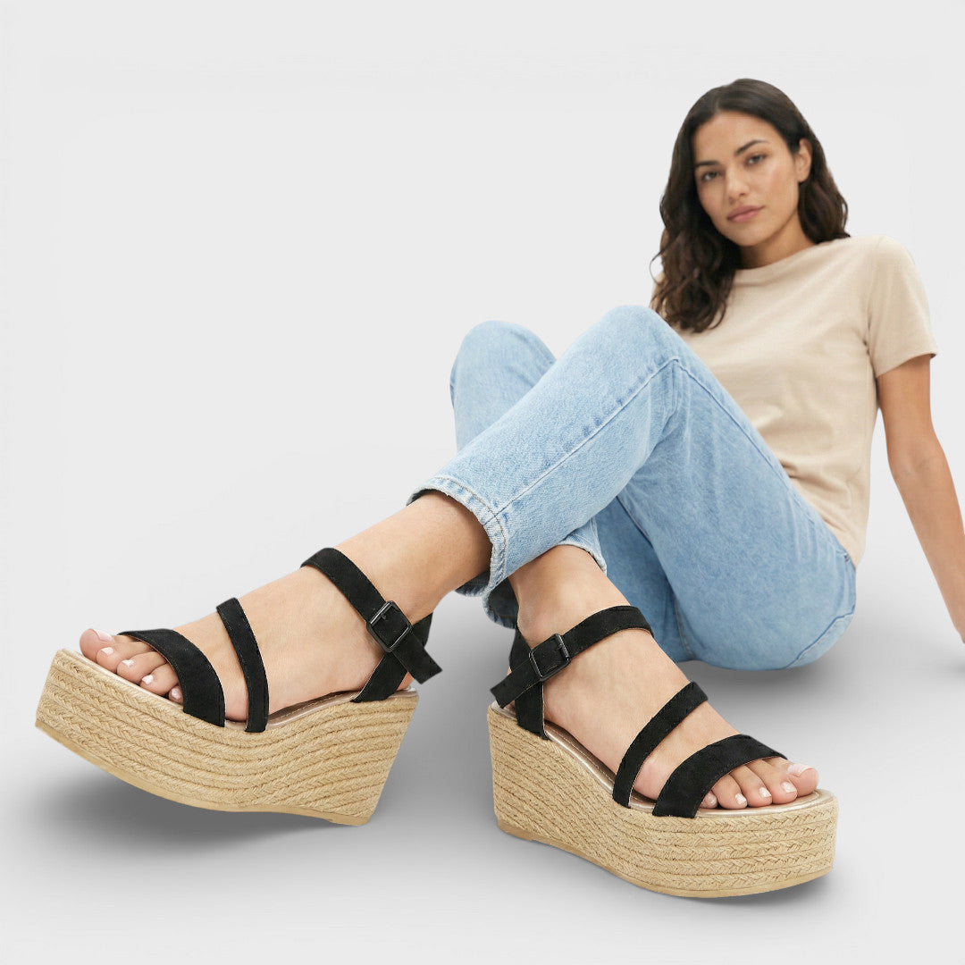 Sandales Espadrilles Compensées Femme