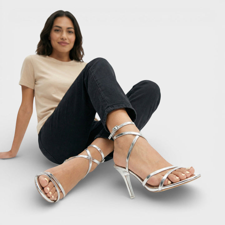 Sandales Talon Haut Brides Cheville Femme