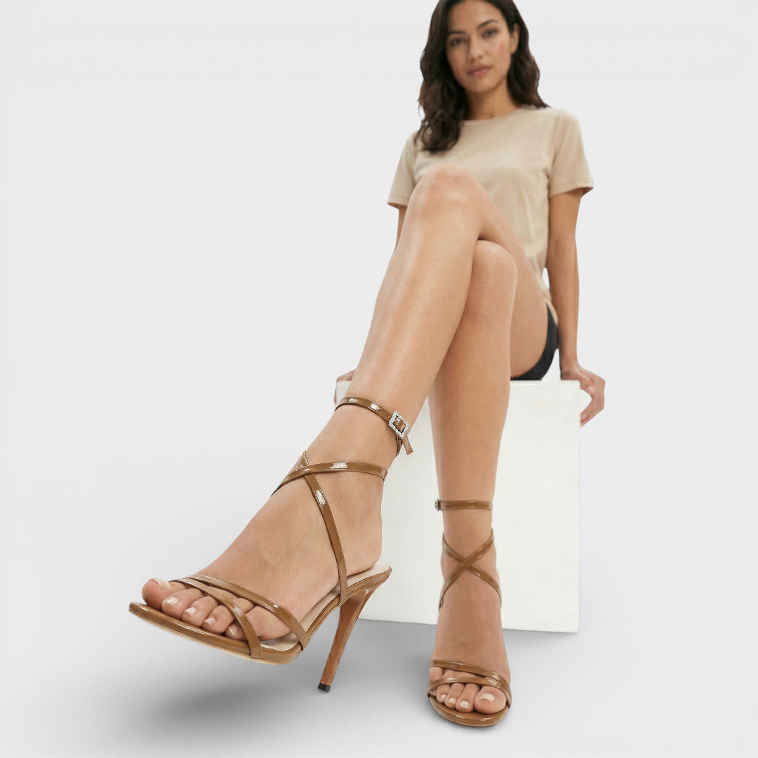 Sandales Talon Haut Brides Cheville Femme