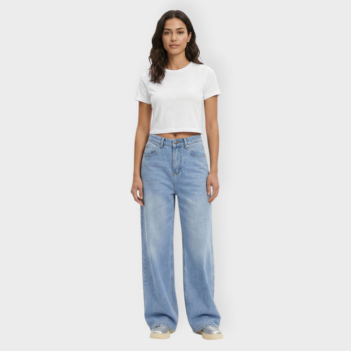 Jean Baggy Wide Leg Délavé Femme
