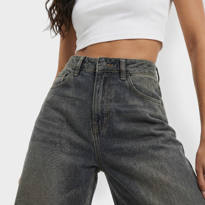 Jean Baggy Wide Leg Délavé Femme