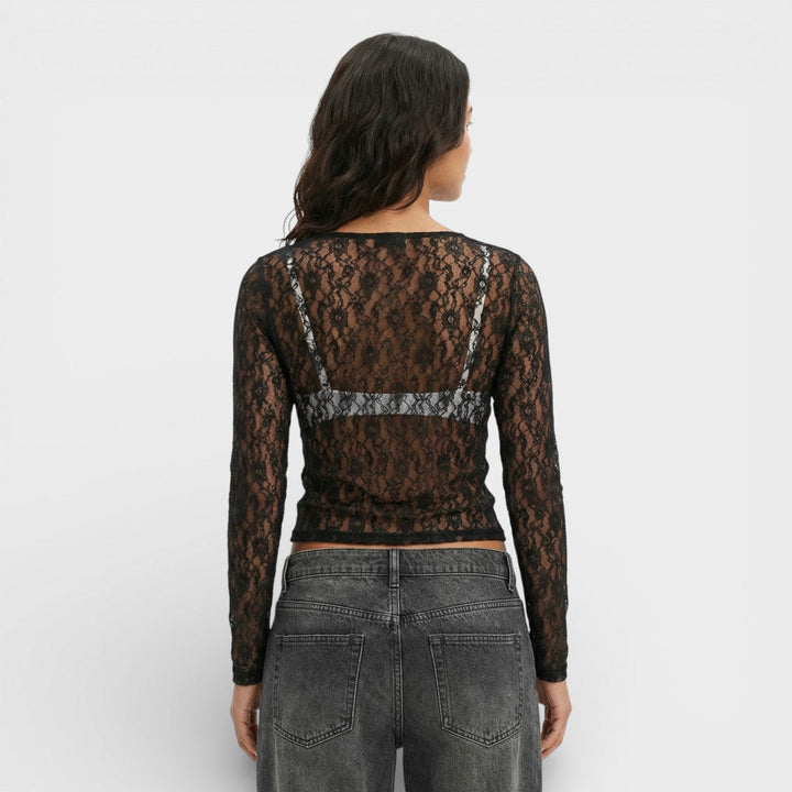 Top Dentelle Transparent Femme