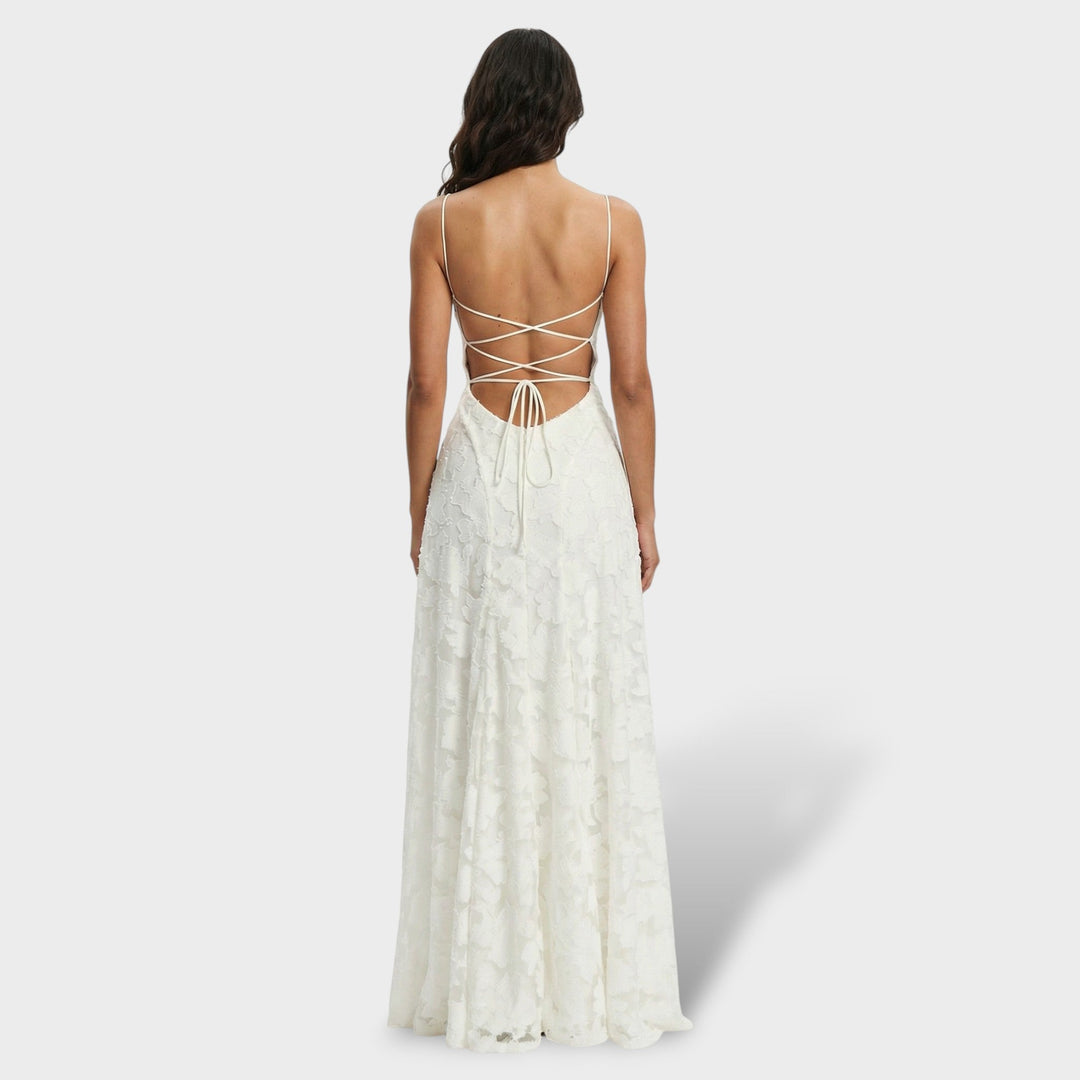 Robe de Soirée Longue Dos Ouvert Florale