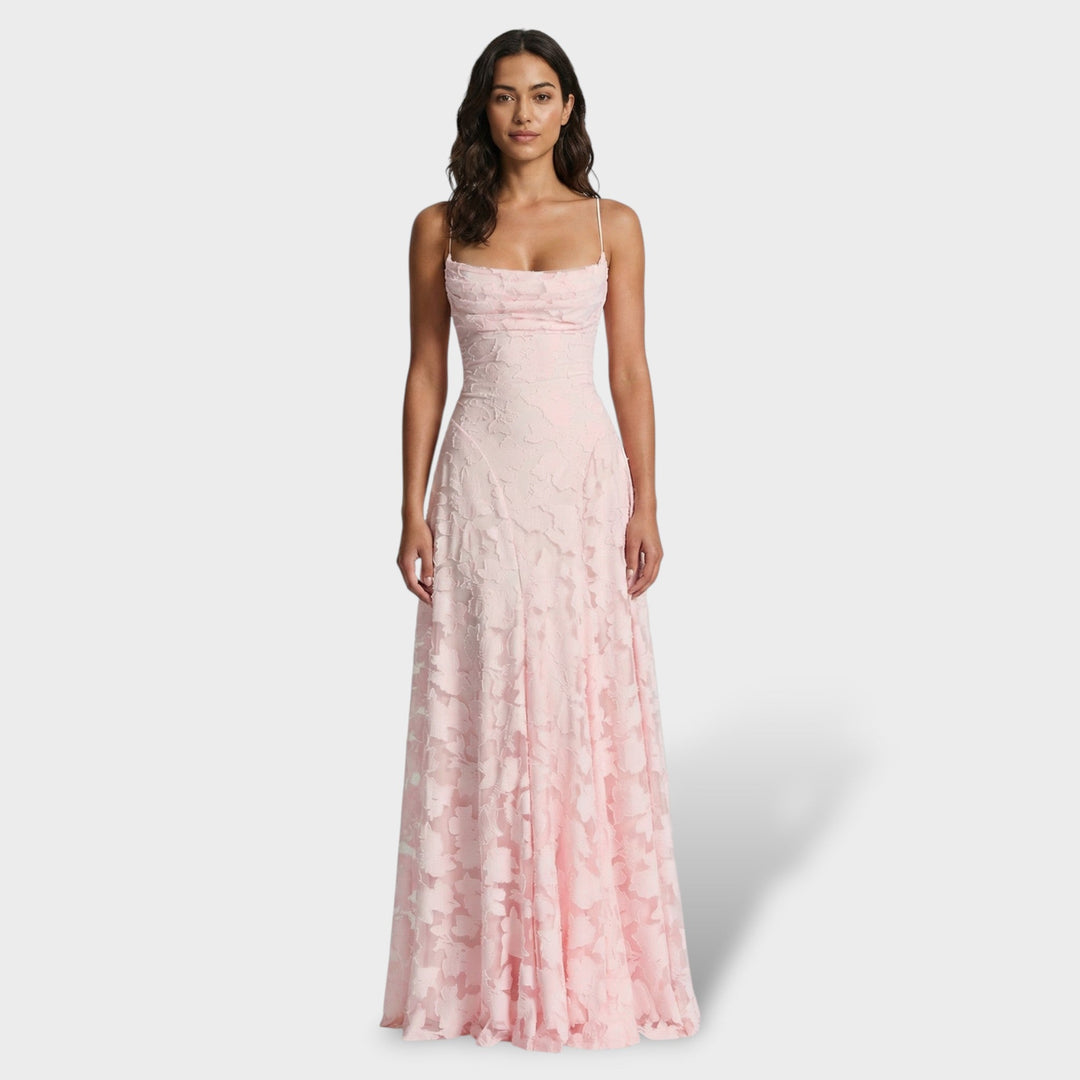 Robe de Soirée Longue Dos Ouvert Florale